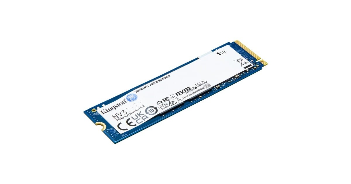 k*4様 Kingston NV1 1TB NVMe M.2 SSD Kingston NV3 1 TB, SSD PCIe 4.0 x4, NVMe, M.2 2280
