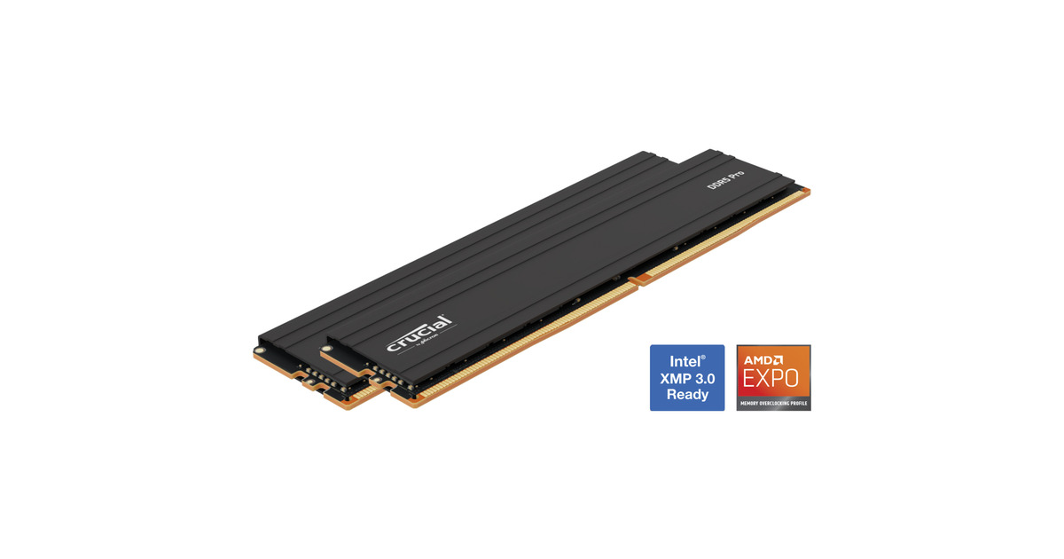 Crucial DIMM 32 GB DDR5-5600 (2x 16 GB) Dual-Kit, Arbeitsspeicher
