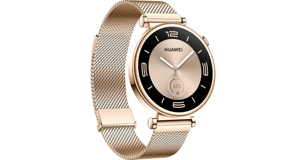 Huawei Watch GT4 41mm (Aurora-B19M), Smartwatch gold/weiß