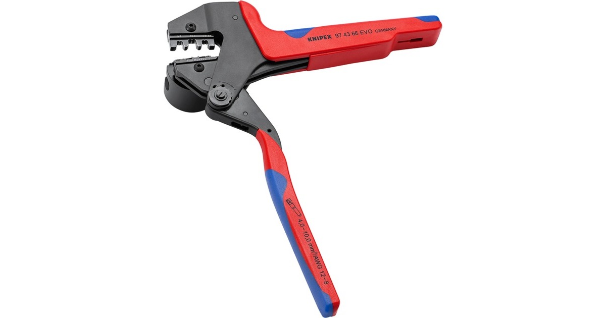KNIPEX Crimp-Systemzange 97 43 66 EVO, Crimpzange rot/blau, für
