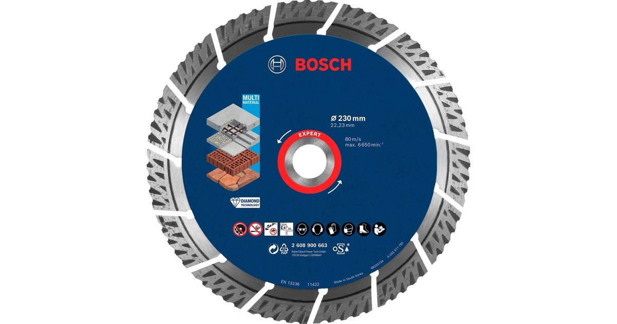 Bosch Professional Diamanttrennscheibe Expert MultiMaterial, Ø 230mm  Bohrung 22,23mm