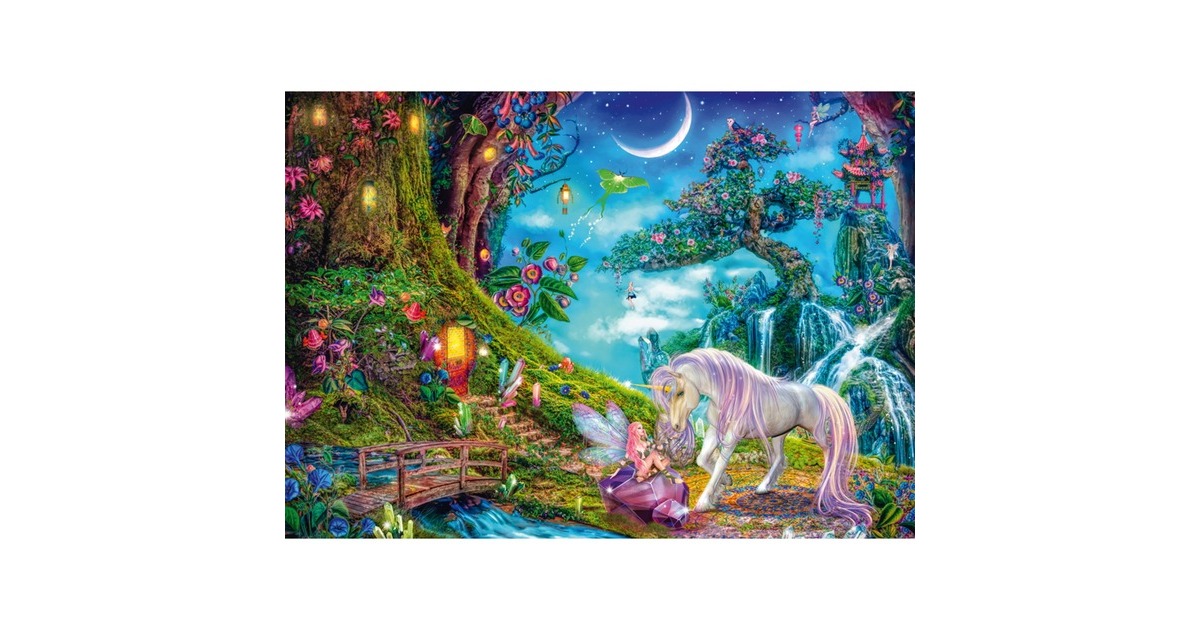 Lais Puzzle – Cartoon Einhorn Aus Diamanten, 1000 Teile, Buntes Motiv Für Puzzle-Fans