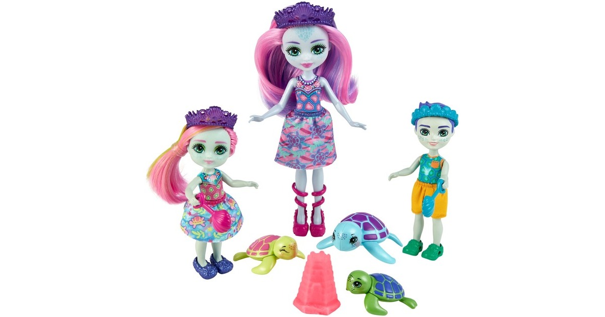 Mattel Enchantimals New Family Turtle Pack Puppe