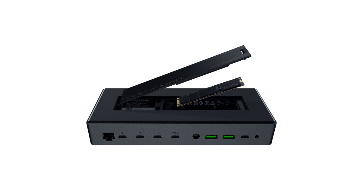 Razer Thunderbolt 5 Dock Chroma - Schwarz, Dockingstation schwarz