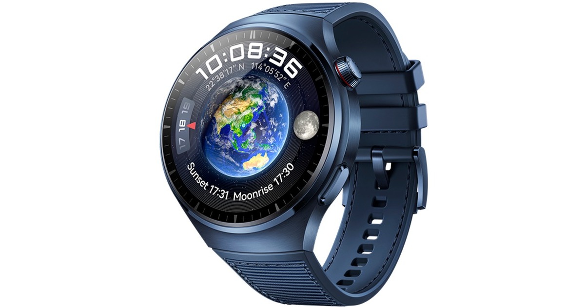Huawei Watch 4 Pro (Medes-L19W) bu, Smartwatch blau, Armband: blau, aus  Fluorelastomer
