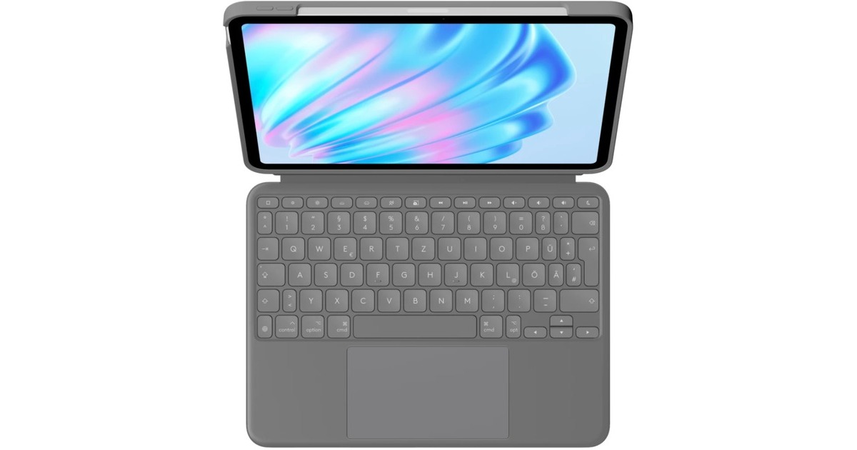 Logitech Combo Touch, Tastatur grau, DE-Layout, Scherenmechanik