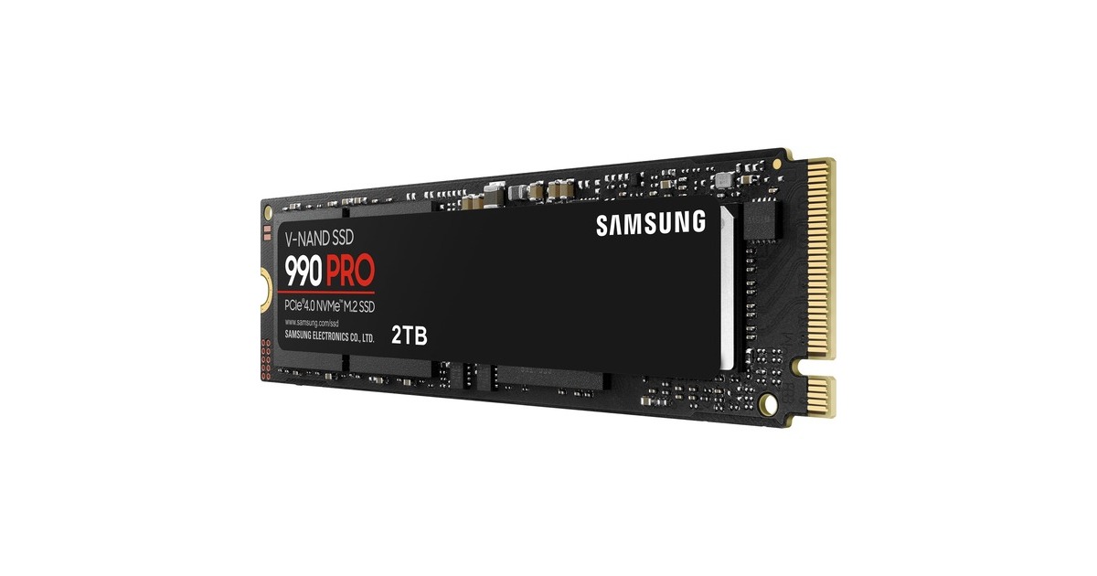 内蔵型SSD Samsung 990 PRO 2TB PCIe 4.0 NVMe SSD Samsung 990 PRO 2 TB, SSD PCIe 4.0 x4, NVMe 2, M.2 2280, intern