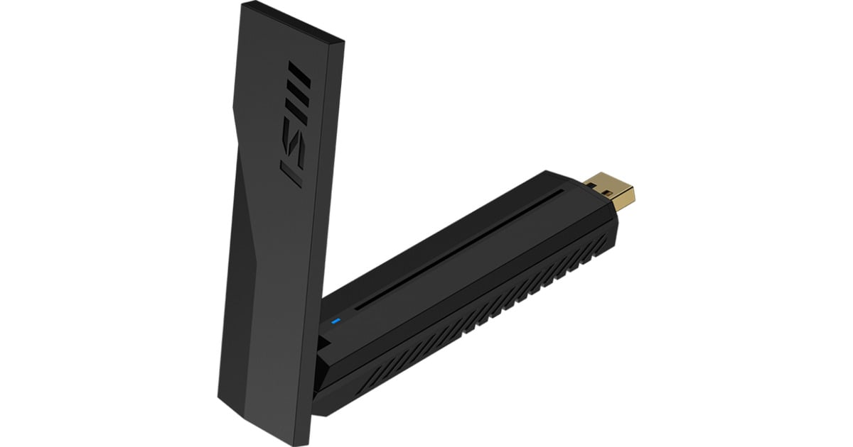 RUIZHI WiFi 7 USB WLAN Adapter - BE6500 WLAN Stick für PC, MLO Tri-Band 6G/5G/2.4G, Free Drive Antennen WiFi 7 Adapter für Windows 11/10 für Gaming/ 8K-Streaming,4K-QAM,WPA3