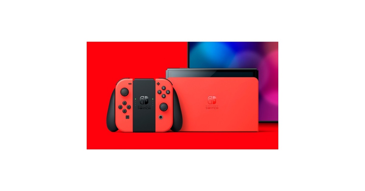 Nintendo Switch (OLED-Modell) Mario Red Edition, Spielkonsole rot