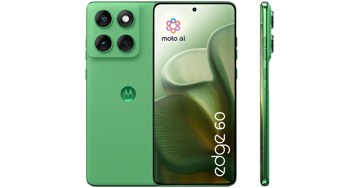 Motorola edge 60 512GB, Handy Shamrock, Android, Finish mit Leder