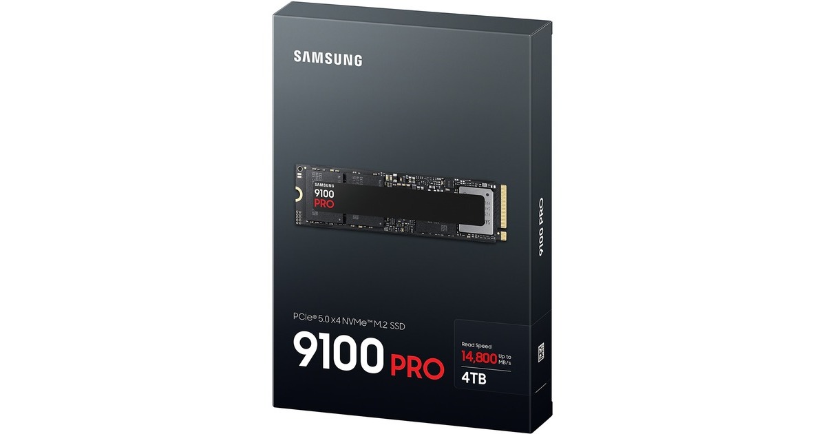 内蔵型SSD Samsung 9100 PRO 4TB SSD M.2 NVMe Samsung 9100 PRO 4 TB, SSD PCIe 5.0 x4, NVMe 2.0, M.2 2280