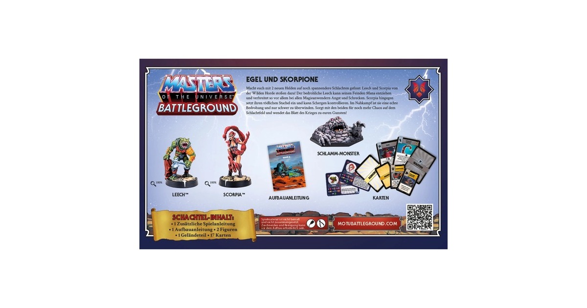Masters Of The Universe - Set Espansione Evil Horde: Leech E Scorpia Per Gioco Battleground, Miniature E Regole, 14+ Anni