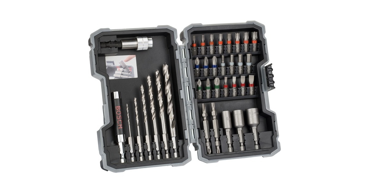 Bosch Professional Bohrer- Und Bit-Set – 35 Teile, HSS-G, Für Metall & Schraubanwendungen