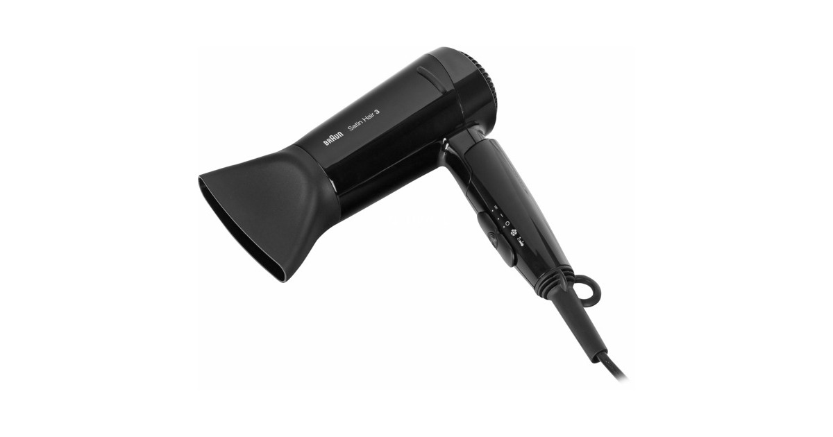 Braun Satin Hair 3 Style&Go HD350, Haartrockner schwarz | Reisehaartrockner
