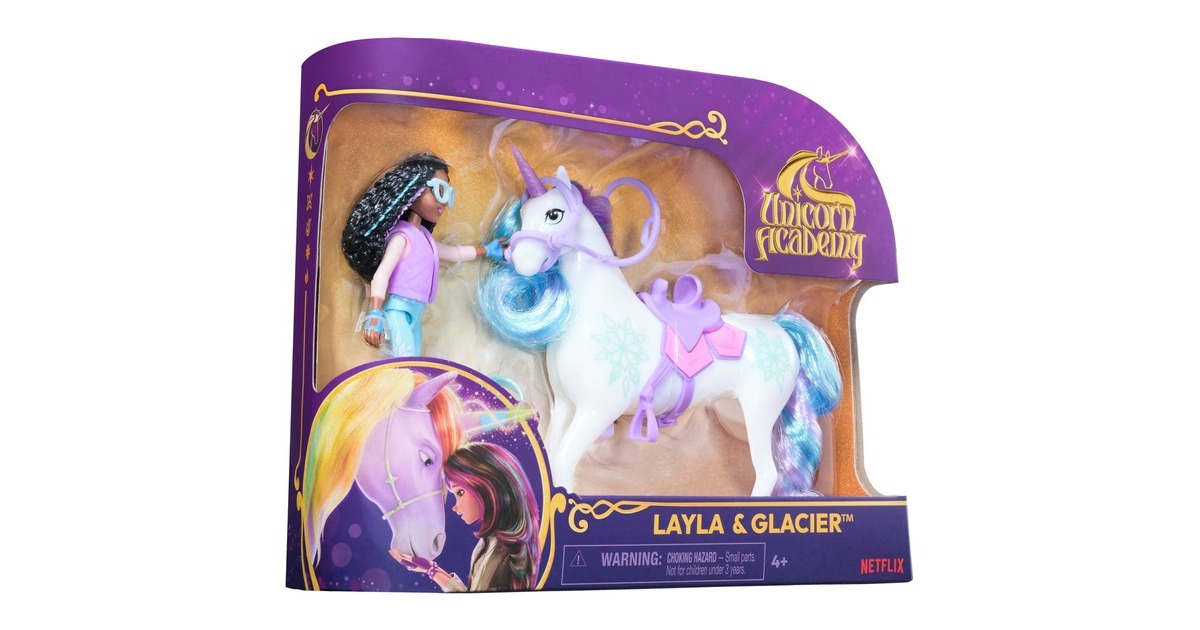 Unicorn Academy Layla & Glacier Set - 12 Cm Figuren Zur Netflix Serie Mit Zubehör