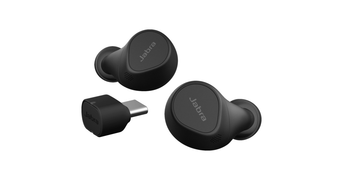 Jabra Evolve2 Buds, Kopfhörer schwarz, MS, USB-C, Bluetooth