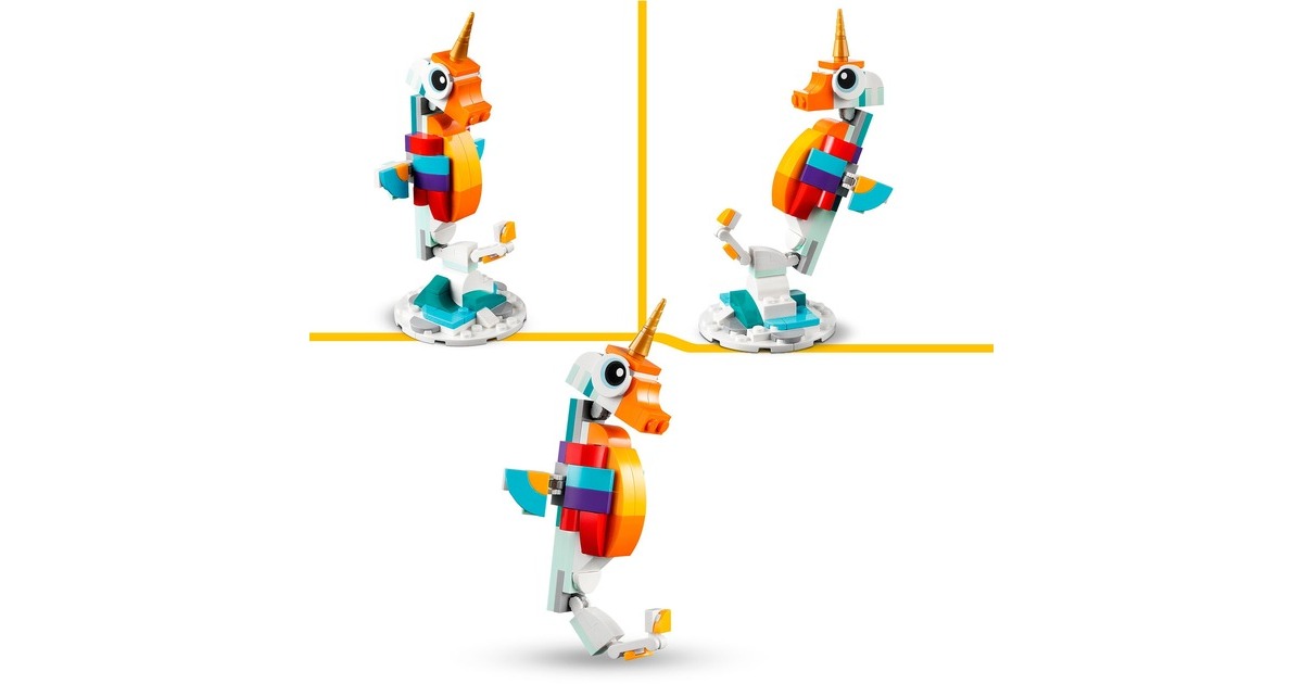 LEGO 31140 Creator 3-in-1 Magisches Einhorn, Konstruktionsspielzeug
