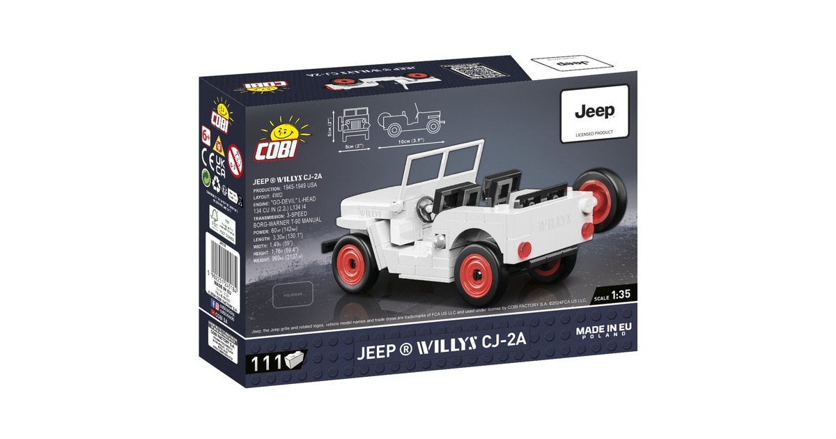 Modèle réduit - COBI - JEEP WILLYS CJ-2A - Version blanche - 111