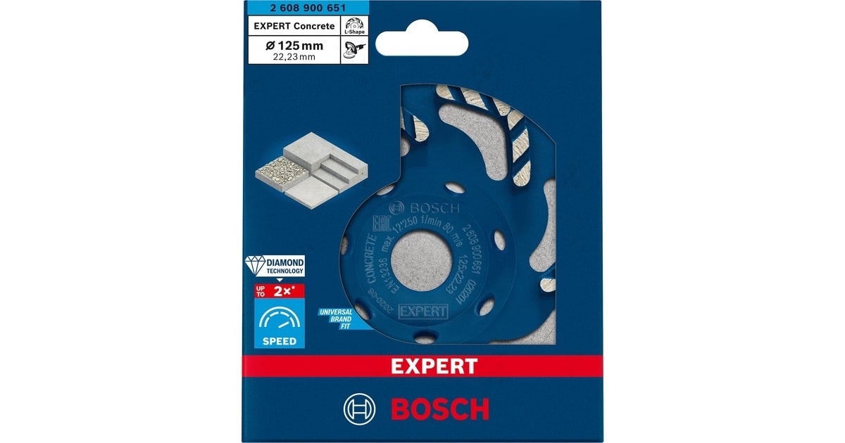 Bosch Professional Diamant-Topfscheibe Expert for Concrete, Ø 125mm ...