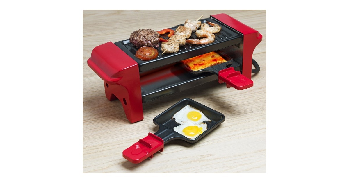 AGR102 Bestron Grill rot Raclette