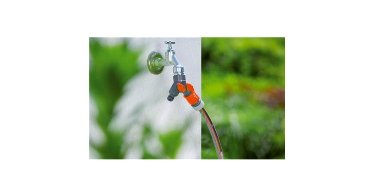 GARDENA 2Wege Ventil 93820, Hahnstück grau/orange, 26,5mm (G 3/4")