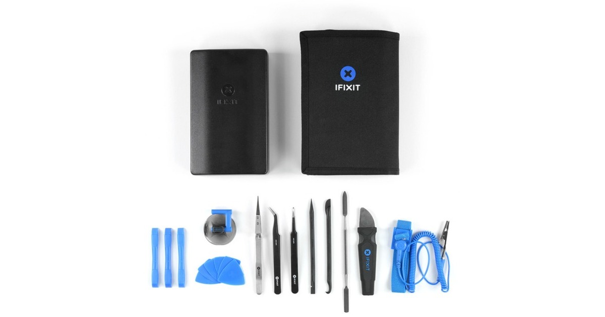iFixit Pro Tech Toolkit, Werkzeug-Set schwarz/blau, für  Elektronikreparaturen
