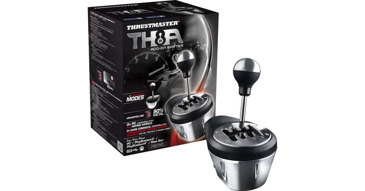 Thrustmaster TH8A Add-On Shifter, Schalthebel schwarz/silber