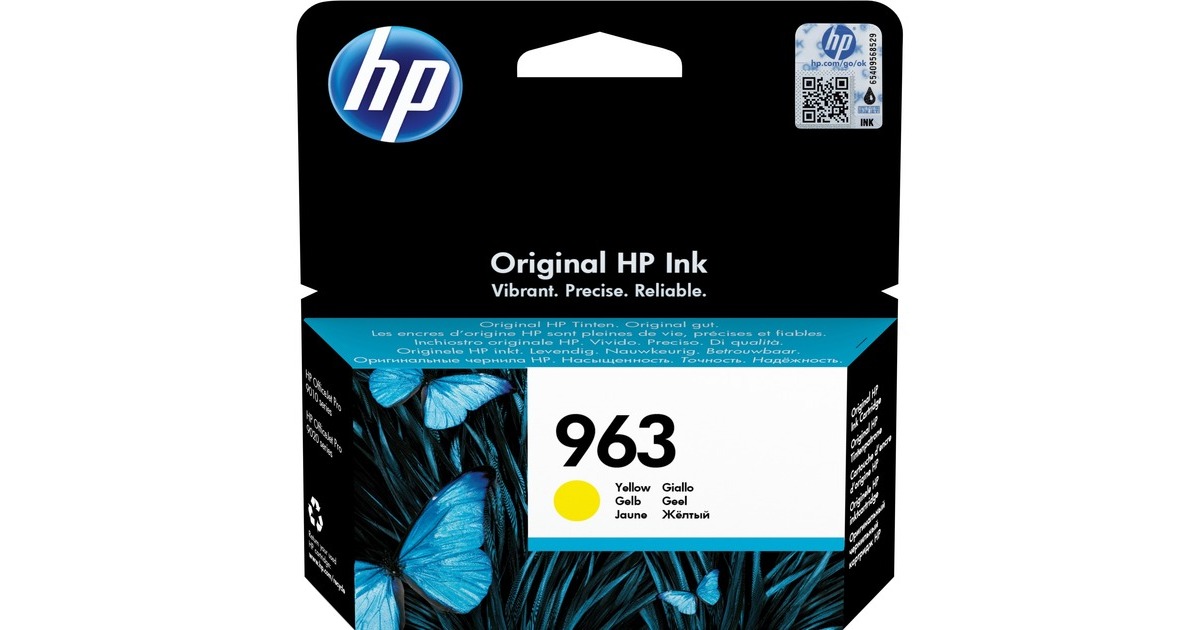 Cartuccia Gialla HP 963 Originale – 3JA25AE, Per Stampanti HP