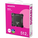 ADATA SD620 512 GB, Externe SSD schwarz, Micro-USB-B 3.2 Gen 2 (10 Gbit/s)