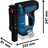Bosch Akku-Holzklammerer GTH 18V-14 Professional solo, 18Volt, Elektrotacker blau/schwarz, ohne Akku und Ladegerät