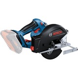 Bosch Akku-Metallkreissäge GKM 18V-50 Professional solo, Handkreissäge blau/schwarz, ohne Akku und Ladegerät, in L-BOXX