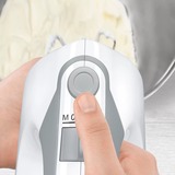 Bosch Handmixer ErgoMixx MFQ364V0 weiß/grau, 450 Watt, mit Mixfuß, Becher und Vakuum-System