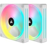 Corsair iCUE LINK QX140 RGB 140-mm-PWM-Lüfter, Gehäuselüfter weiß, Starter-Kit