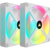 Corsair iCUE LINK QX140 RGB 140-mm-PWM-Lüfter, Gehäuselüfter weiß, Starter-Kit