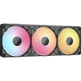 Corsair iCUE LINK RX360 II Unified Frame RGB-PWM, Gehäuselüfter schwarz, mit iCUE LINK-System-Hub, Black, 360 mm