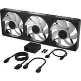 Corsair iCUE LINK RX360 II Unified Frame RGB-PWM, Gehäuselüfter schwarz, mit iCUE LINK-System-Hub, Black, 360 mm