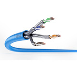 Digitus Professional Cat.6a U/FTP Verlegekabel Duplex, Cca blau, 500 Meter Trommel