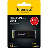 Intenso High Speed Line 128 GB, USB-Stick schwarz/gelb, USB-A 3.2 Gen 2