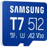 Samsung T7 microSDXC 512 GB, Speicherkarte blau