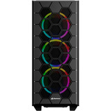 Sharkoon RGB HEX Generalüberholt, Tower-Gehäuse schwarz, Seitenteil aus gehärtetem Glas