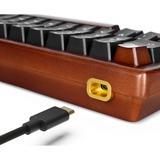 Sharkoon SKILLER SGK50 S4 Gen2 Wood PBT, Gaming-Tastatur holz/schwarz, DE-Layout, Gateron G Pro 3.0 Yellow