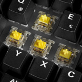 Sharkoon SKILLER SGK50 S4 Gen2 Wood PBT, Gaming-Tastatur holz/schwarz, DE-Layout, Gateron G Pro 3.0 Yellow