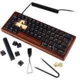 Sharkoon SKILLER SGK50 S4 Gen2 Wood PBT, Gaming-Tastatur holz/schwarz, DE-Layout, Gateron G Pro 3.0 Yellow