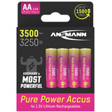 Ansmann Pure Power Li-Ion Akku Micro AA rosa/gelb