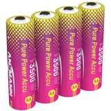 Ansmann Pure Power Li-Ion Akku Micro AA rosa/gelb