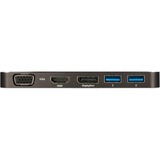 DeLOCK USB Type-C 3.2 Dockingstation  schwarz, 4K HDMI + DP, VGA, USB Hub und PD 3.0