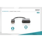 Digitus Adapter / Konverter DisplayPort > DVI schwarz, 15cm 