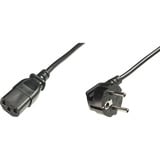 Digitus Netzanschlusskabel schwarz, 1,80 Meter, Kaltgeräte-Buchse, Stecker 90° abgewinkelt
