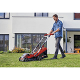 EINHELL Power X-Change Akku-Rasenmäher RASARRO 36/34, 36Volt (2x18V) rot/schwarz, 2x Li-Ionen Akku Plus 3,0Ah
