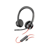 HP Poly Blackwire 8225 USB-C Stereo-Headset + USB-C/A-Adapter schwarz, für Microsoft Teams zertifiziert